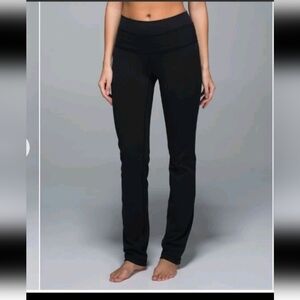 Lululemon Womens Black Straight-Up Pant Full-On Luon 6